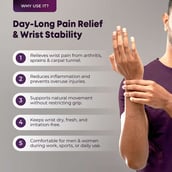 3 - betterhood Wrist Support Brace with ZeroBulk Max Stability Design,  Grey  Universal 