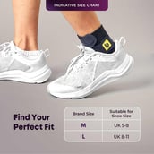 5 - betterhood Ankle Support Brace with ZeroBulk Max Stability Design,  Black & Grey  Large 