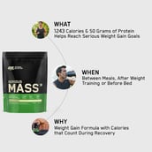 7 - ON (Optimum Nutrition) Serious Mass,  2.2 lb  Vanilla 