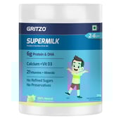 3 - Supermilk Gritzo Overall Growth for Boy/Girl 2-6 Yrs Protein & Nutrition Drink Mix,  200 g  Creamy Vanilla 