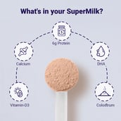 4 - Supermilk Gritzo Overall Growth for Boy/Girl 2-6 Yrs Protein & Nutrition Drink Mix,  1 kg  Double Chocolate - Pouch