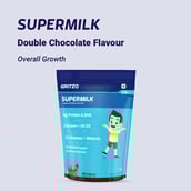 2 - Supermilk Gritzo Overall Growth for Boy/Girl 2-6 Yrs Protein & Nutrition Drink Mix,  1 kg  Double Chocolate - Pouch