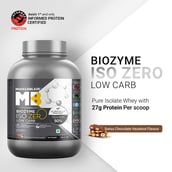 2 - MuscleBlaze Biozyme Iso-Zero, 4.4 lb Low Carb Swiss Chocolate Hazelnut - Low Sweetness