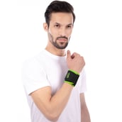1 - Tynor Wrist Support (Neo),  Black with Green  Universal 