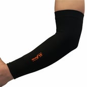 1 - Tynor UV Protection Arm Sleeve,  Black with Orange  Universal 