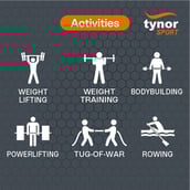 3 - Tynor Tynogrip Women's Gym Gloves,  Black with Green  Large 