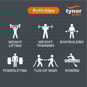 3 - Tynor Tynogrip Women's Gym Gloves,  Black with Green  Medium 