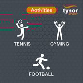 3 - Tynor Wrist Band,  Black with Orange  Universal 