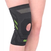 1 - Tynor Knee Cap Air Pro Open Patella,  Black/Green  Large 