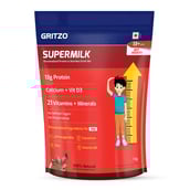 2 - Supermilk Gritzo Height+ for 13+ Yrs Boys Personalized Protein & Nutrition Drink Mix OP, 1 kg Double Chocolate