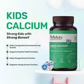 2 - Miduty Kids Calcium with Vitamin D3 & Magnesium,  60 chewable tablet(s)  Unflavoured 