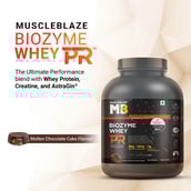 MuscleBlaze Biozyme Whey PR, 4.4 lb Molten Chocolate Cake