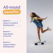 4 - Supermilk Gritzo Growth+ for Girl 10-12 Yrs,  400 g  Creamy Vanilla