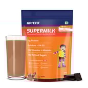 15 - Supermilk Gritzo Overall Growth for 7-12 Yrs Girls Protein & Nutrition Drink Mix,  800 g  Double Chocolate 