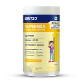 13 - Gritzo SuperMilk Height+ Unsweetened 10-12y Girls Personalized Protein and Nutrition Drink Mix,  400 g  Creamy Pink Vanilla 