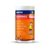 1 - Supermilk Gritzo Overall Growth for 7-12 Yrs Girls Protein & Nutrition Drink Mix,  400 g  Double Chocolate 