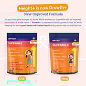 3 - Supermilk Gritzo Height+ for 7-12 Yrs Girls Personalized Protein & Nutrition Drink Mix,  800 g  Double Chocolate