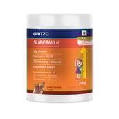 11 - Supermilk Gritzo Height+ for 7-12 Yrs Girls Personalized Protein & Nutrition Drink Mix,  200 g  Double Chocolate 