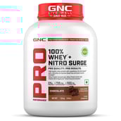 1 - GNC Pro Performance 100% Whey + Nitro Surge,  4 lb  Chocolate 