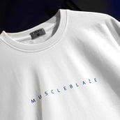 3 - MuscleBlaze Z Verse Oversized Solid T-Shirt,  X-Large  White