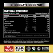 One Science 100% Premium Whey Protein,  5 lb  Chocolate Coconut - with Free 150g Creatine 