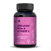 1 - CUREFOREVER Chelated Iron & Vitamin C for Women, 60 tablet(s)