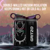 1 - Gritzo Black Panther Sipper,  Black  500 ml