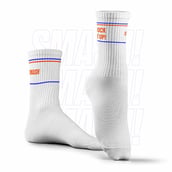 Smash Socks,  White - Sock it Up  Crew Length 