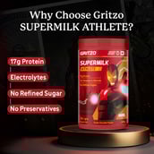 3 - Supermilk Gritzo Athlete for 13+ Years,  400 g  Double Chocolate (Iron Man)