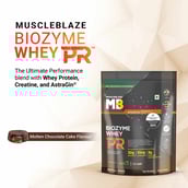 3 - MuscleBlaze Biozyme Whey PR, 4.4 lb Refill Pouch Molten Chocolate Cake