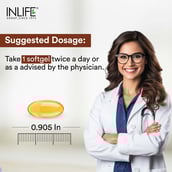 7 - INLIFE Extra Virgin Cold Pressed Flaxseed Oil 1000mg with Omega 3 6 9,  60 softgels 