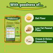 2 - Prolicious Protein Thins Snack Chips,  Cream & Onion (Pack of 4)  50 g 