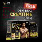 3 - One Science 100% Premium Whey Protein,  5 lb  Chocolate Charge - with Free 150g Creatine 