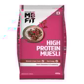 6 - MuscleBlaze High Protein Muesli,  0.4 kg  Dark Chocolate & Cranberry 