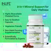 3 - INLIFE Magnesium Glycinate with Zinc Picolinate,  Unflavoured  120 capsules 