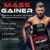 6 - Muscle Performance Anabolic Mass Gainer, 2.2 lb Belgium Chocolate with Steel Shaker