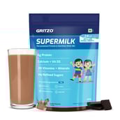 15 - Supermilk Gritzo Overall Growth for Boy/Girl 2-6 Yrs Protein & Nutrition Drink Mix,  800 g  Double Chocolate 