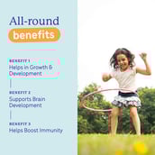 3 - Supermilk Gritzo Overall Growth for Boy/Girl 2-6 Yrs Protein & Nutrition Drink Mix,  400 g  Double Chocolate