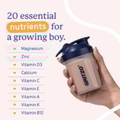 6 - Supermilk Gritzo Overall Growth for Boy 7-12 Yrs Protein & Nutrition Drink Mix,  400 g  Double Chocolate