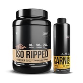 QNT ISO Ripped & Carnipump Ripping Pre-workout 500ml Navel Orange Combo,  2.2 lb  Cafe Bevarabia 