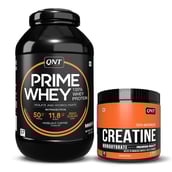 QNT Prime Whey & Creatine Monohydrate Unflavoured 0.198 lbs Combo,  4.4 lb  Hazelnut Coffee 