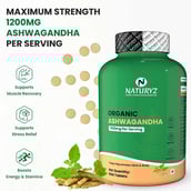 5 - Naturyz Organic Ashwagandha 1200mg,  60 tablet(s) 
