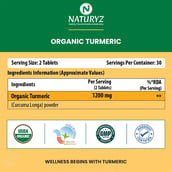 2 - Naturyz Organic Turmeric 1200mg, 60 tablet(s)