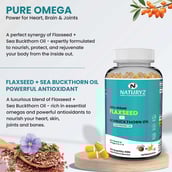 4 - Naturyz Omega 3 Flaxseed + Seabuckthorn Oil,  60 capsules 
