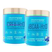 1 - Myfitness By Paradise iBCAA-H2O & CREA-H2O Combo,  0.66 lb  30 Servings  Icy Blue Raspberry & Fizzy Blue Raspberry (with Free Shaker & Wristband) 