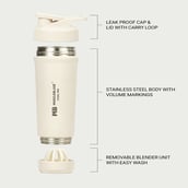 3 - MuscleBlaze Stainless Steel Gym Shaker Pro, Beige 700 ml
