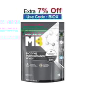 MuscleBlaze Biozyme Performance Whey,  2.2 lb  Refill Pack Unflavoured 