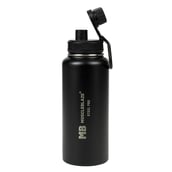 8 - MuscleBlaze Sports Insulated Steel Bottle,  Stealth Black  1 L 