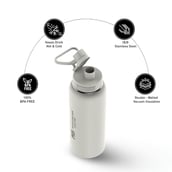 3 - MuscleBlaze Sports Insulated Steel Bottle,  Blizzard White  1 L 