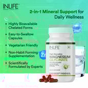 3 - INLIFE Magnesium Glycinate with Zinc Picolinate, Unflavoured 120 capsules